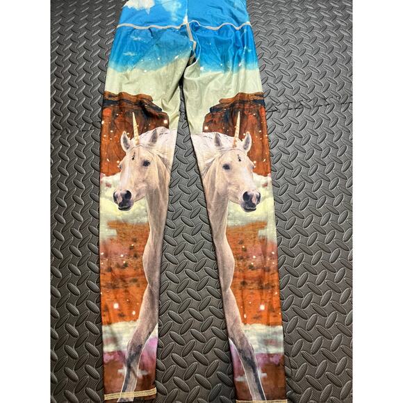 Teeki Unicorn Wrangler Hot Pants Leggings Womens All Over Print Size Small - Picture 5 of 7